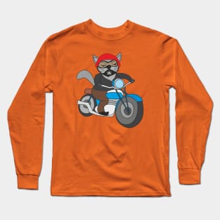 Cat biker Long Sleeve T-Shirt